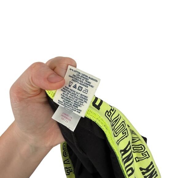 Victoria Secret Foldover Yoga Pants Bootcut Flare Spellout Y2K Women Med Short - Picture 5 of 5